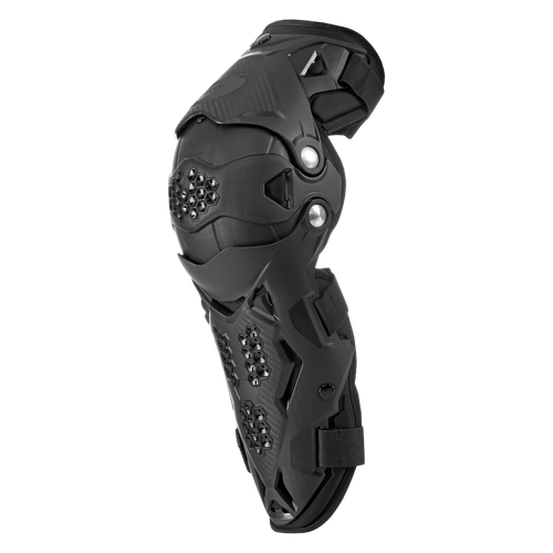 Der O'NEAL PRO IV Knieschützer von O'NEAL ist ein schwarzer Knieschützer in modernem Design mit harten Schutzplatten, verstellbaren Riemen und Belüftung für den Sport oder das Motorradfahren.