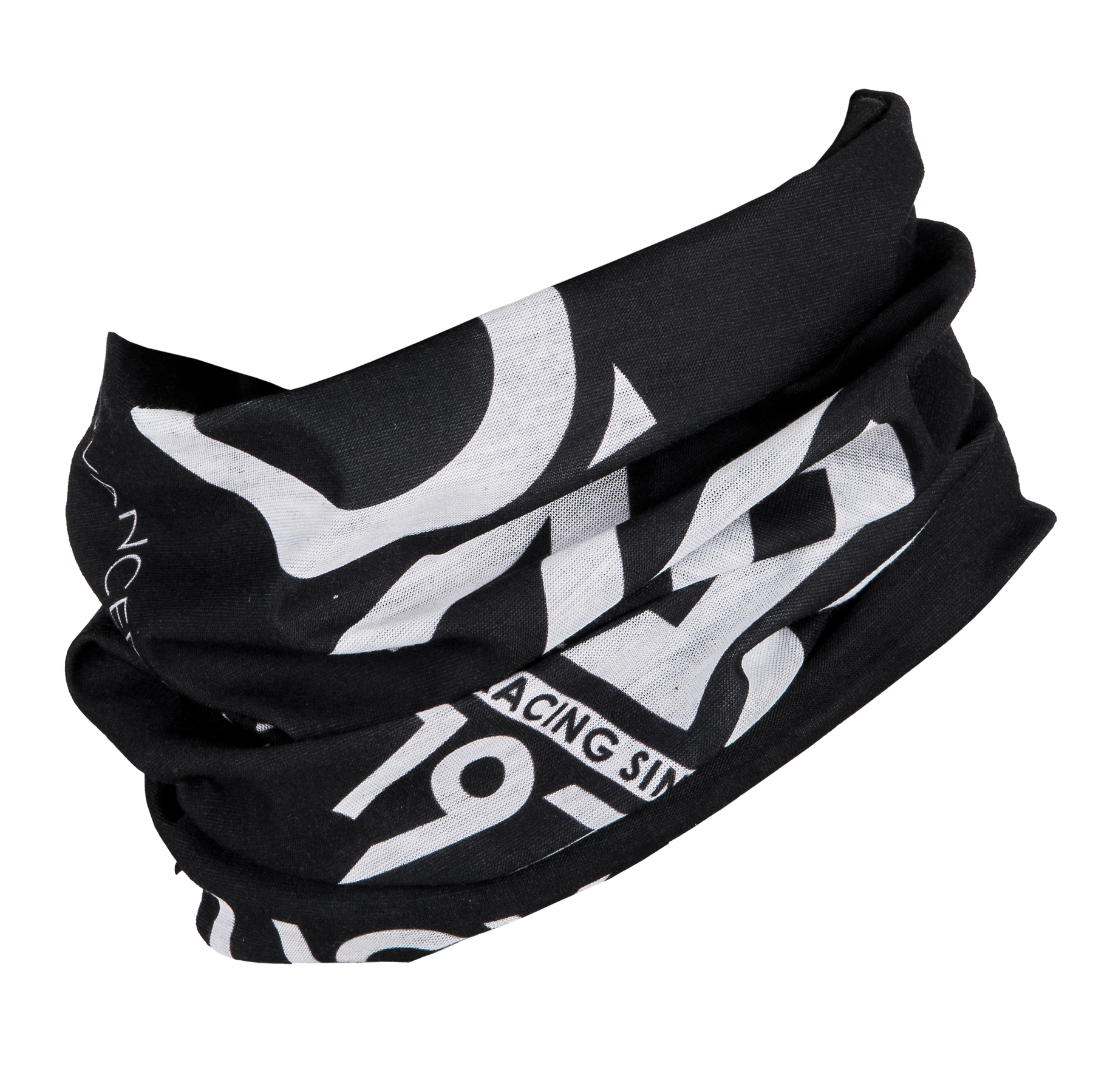 Der O'NEAL Nackenwärmer SOLID ist eine schwarze Halskrause mit auffälliger weißer Grafik mit "1975" im modernen Stil. Aus weichem, faltbarem Stoff gefertigt, ist er perfekt für Mountainbike- oder Motocross-Abenteuer.