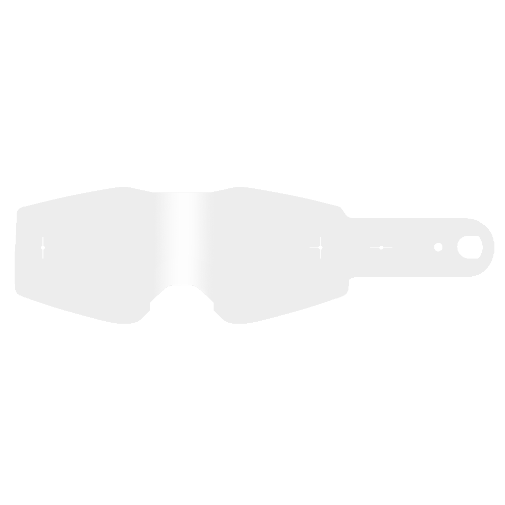 Das O'NEAL B-20 & B-30 Goggle Tear off Pack wird auf einer flachen, hellgrauen Oberfläche mit einem dezenten Schatten dargestellt. Die Szene ist minimalistisch, mit einem einfarbigen Hintergrund mit weichem Farbverlauf für eine saubere Präsentation.