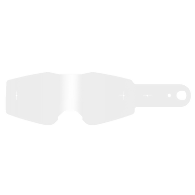 Das O'NEAL B-20 & B-30 Goggle Tear off Pack wird auf einer flachen, hellgrauen Oberfläche mit einem dezenten Schatten dargestellt. Die Szene ist minimalistisch, mit einem einfarbigen Hintergrund mit weichem Farbverlauf für eine saubere Präsentation.