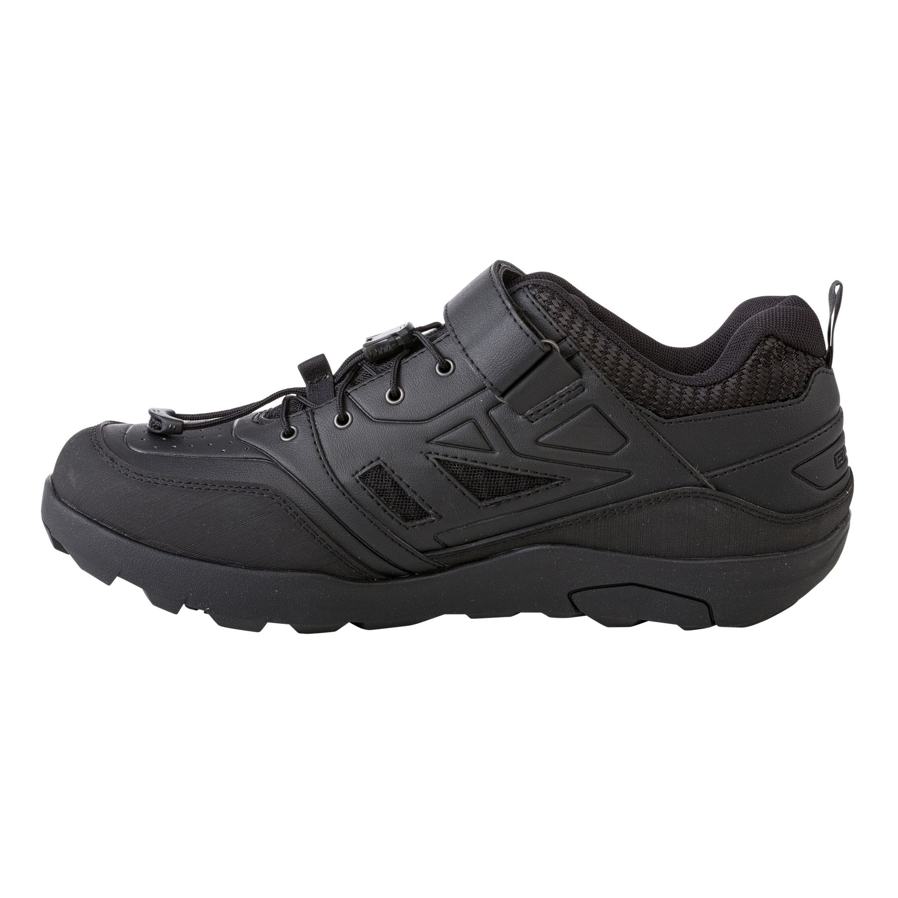 Der O'NEAL TRAVERSE FLAT Schuh von O'NEAL ist schwarz, hat eine dicke Sohle, Mesh- und Synthetik-Overlays sowie einen Strap für sicheren Halt.