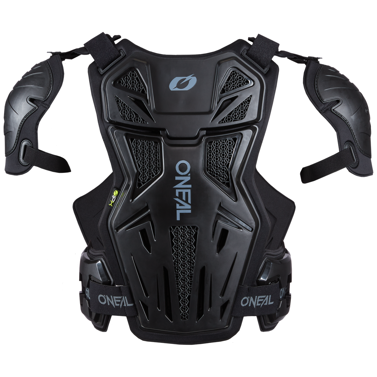 Der O'NEAL SPLIT PRO Brustprotektor verfügt über verstärkte Paneele, Netzbelüftung und verstellbare Gurte für optimalen Schutz und Komfort und ist damit die ideale Motorsportausrüstung mit einem schlanken, kantigen Design.