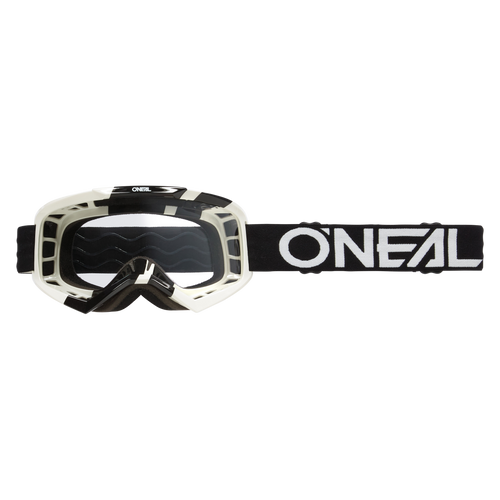 Die O'NEAL VAULT Brille SOLID verfügt über ein schwarz-weißes Design, klare Gläser und ein verstellbares Band mit auffälligem O'NEAL-Schriftzug - eine unverzichtbare Ergänzung für Ihre Motorsport-Kollektion.