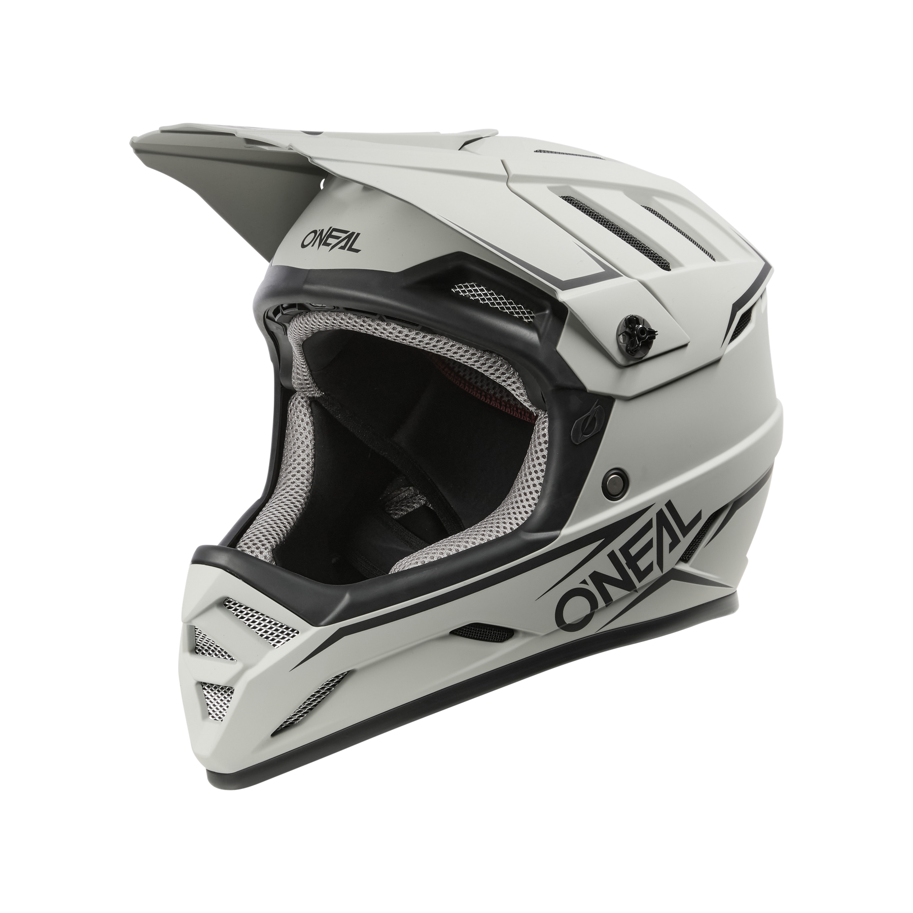 Der O'NEAL BACKFLIP Helm SOLID ist ein weißer und schwarzer Mountainbike-Helm von O'NEAL, perfekt für Fahrer, die sowohl Wert auf Stil als auch auf Sicherheit legen.