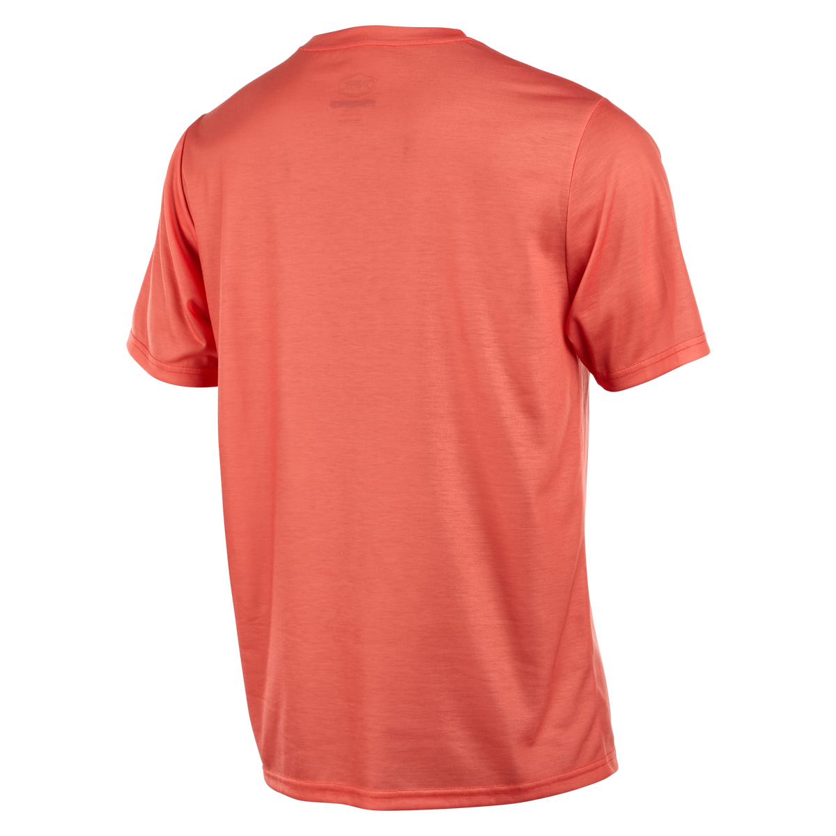 Das O'NEAL VAULT Jersey von O'NEAL ist von hinten auf weißem Hintergrund abgebildet. Dieses korallfarbene, kurzärmelige Trikot besteht aus leichtem, glattem und atmungsaktivem Stoff für einen entspannten und bequemen Sitz.