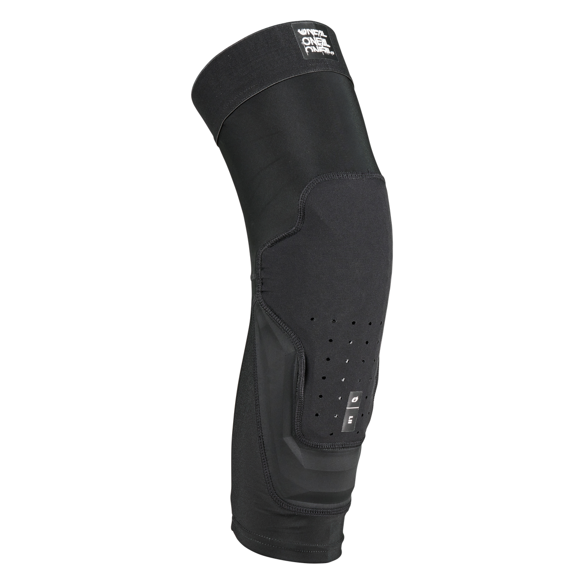 Der O'NEAL DIRT 2.0 Knieschützer Kinder ist ein schwarzer Knieschützer mit Belüftungslöchern, gepolsterter Vorderseite, Crash Cells Technologie und einem kleinen Logo auf dem oberen Band - ideal für Unterstützung und Schutz bei körperlicher Aktivität.