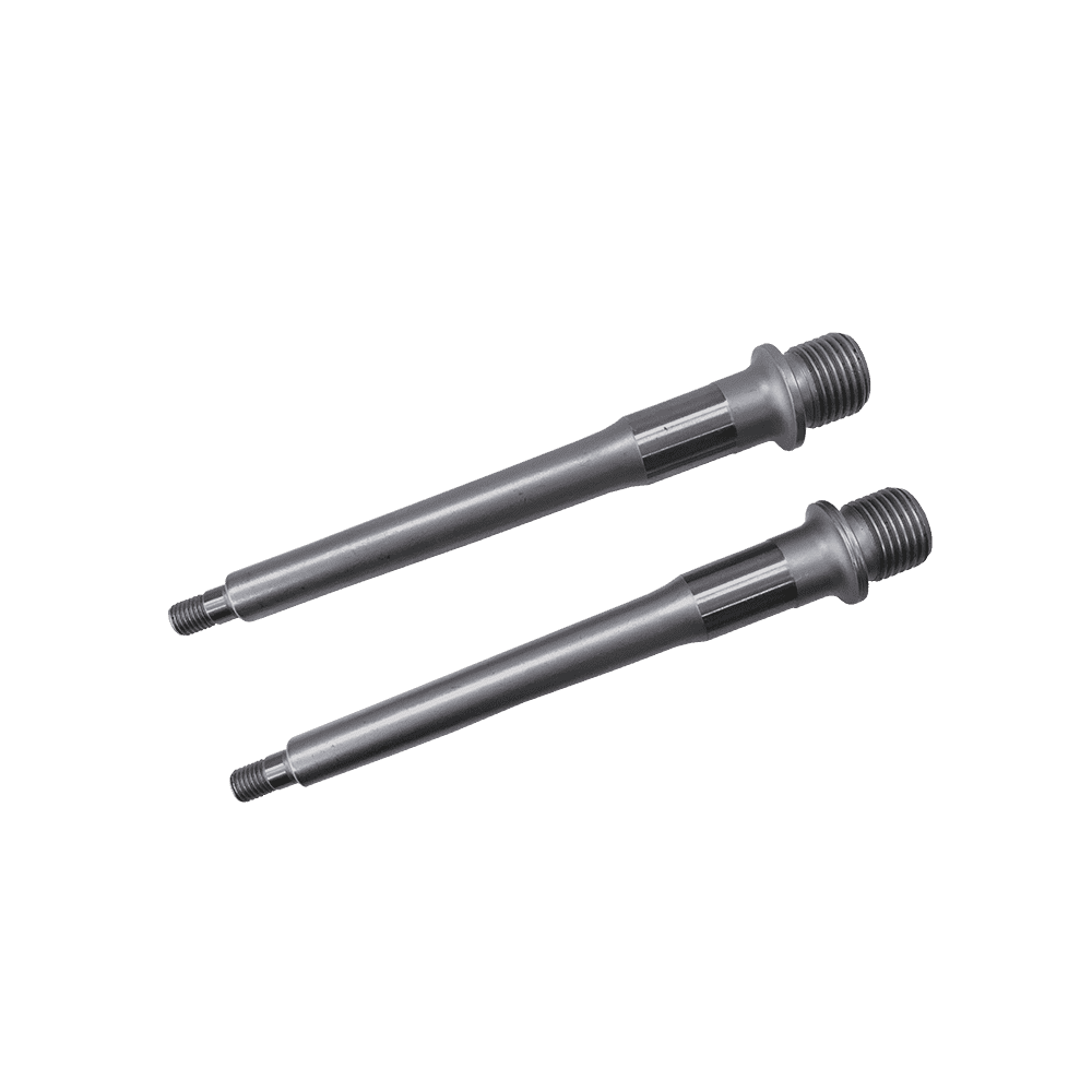 Zwei AZONIC Ersatzteile Pedale Americana Pedalstangen, möglicherweise Maschinenteile oder Befestigungselemente, dargestellt auf einem transparenten Hintergrund.