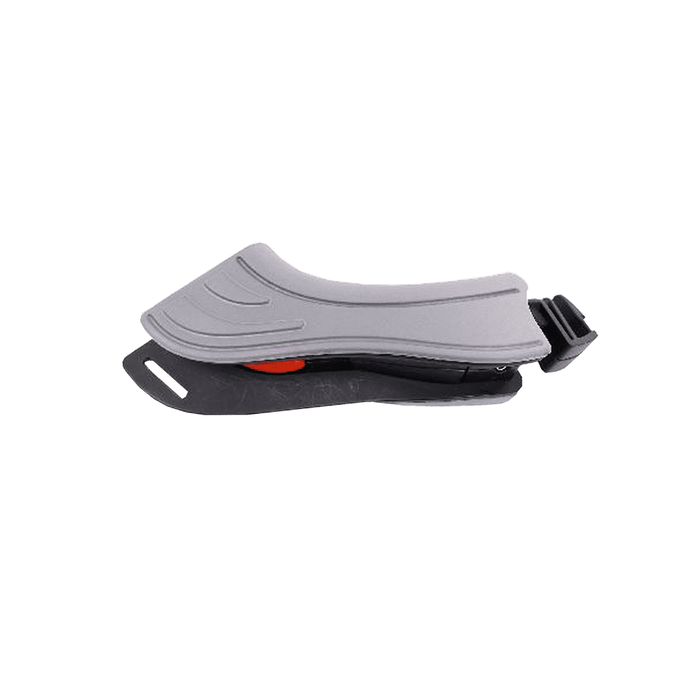 Das MOVEO Seitenteil DYNAMIC links von MOVEO ist ein grau-schwarzer, abnehmbarer Schuhüberzug mit Schnallenriemen, der für den Einsatz im Freien entwickelt wurde, um das Schuhwerk vor Schmutz und Feuchtigkeit zu schützen.