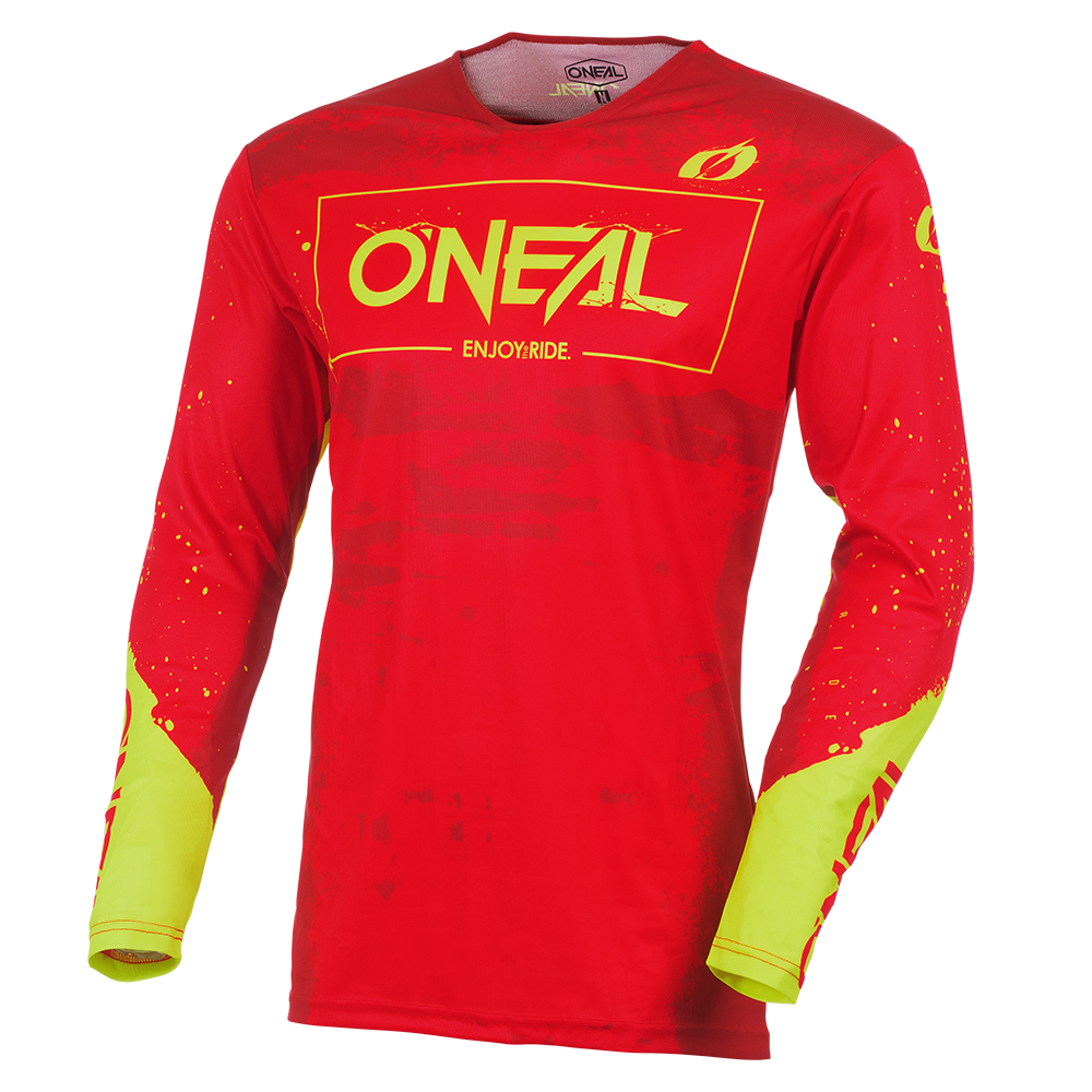 O'NEAL MAYHEM Youth Jersey PAINT rot/neon gelb front