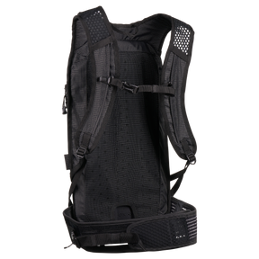 The O'NEAL Europe JUNCTION Protective Backpack is shown from the rear and features padded, ventilated shoulder straps, a chest strap, a mesh back panel and a padded hip belt with pocket for comfort and support.
