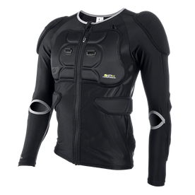 Die O'NEAL BP Youth Protektoren Jacke verfügt über einen Frontreißverschluss, gepolsterte Brust, Schultern und Ellbogen. Atmungsaktives Mesh-Gewebe und Schutz-Technologie machen sie ideal für Actionsport. Mit einem kleinen gelben Logo auf der Brust.