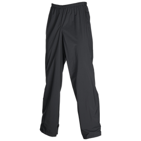 Ein Paar locker sitzende O'NEAL TORRENT Regenhosen in Schwarz mit elastischem Bund, ausgestellt auf einem schlichten weißen Hintergrund.