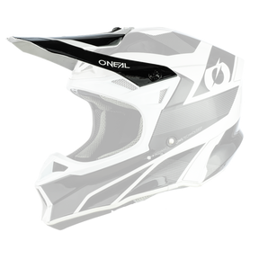 Der O'NEAL Visor 10SRS Hyperlite Helmet COMPACT ist ein schwarz-weißer Integralhelm mit Visier, aggressiven Designakzenten und dem markanten Markennamen „O'Neal“. Er verfügt über eine schlanke, aerodynamische Form mit strategisch platzierten Belüftungsbereichen für optimale Luftzirkulation.