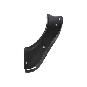 Der O'NEAL TRON Front Frame Vorderes linkes Seitenteil von O'NEAL wird in geschlossener Position gezeigt. Er zeichnet sich durch ein geschwungenes, modernes Design mit sichtbaren Schrauben und einem schlanken Profil aus, das vor einem weißen Hintergrund dargestellt wird.