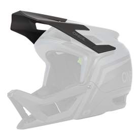 El Casco O'NEAL Visor Transition FLASH es un casco integral para bicicleta de montaña de color gris mate y negro, con una gran visera, mentonera, aberturas de ventilación y la llamativa marca O'NEAL.