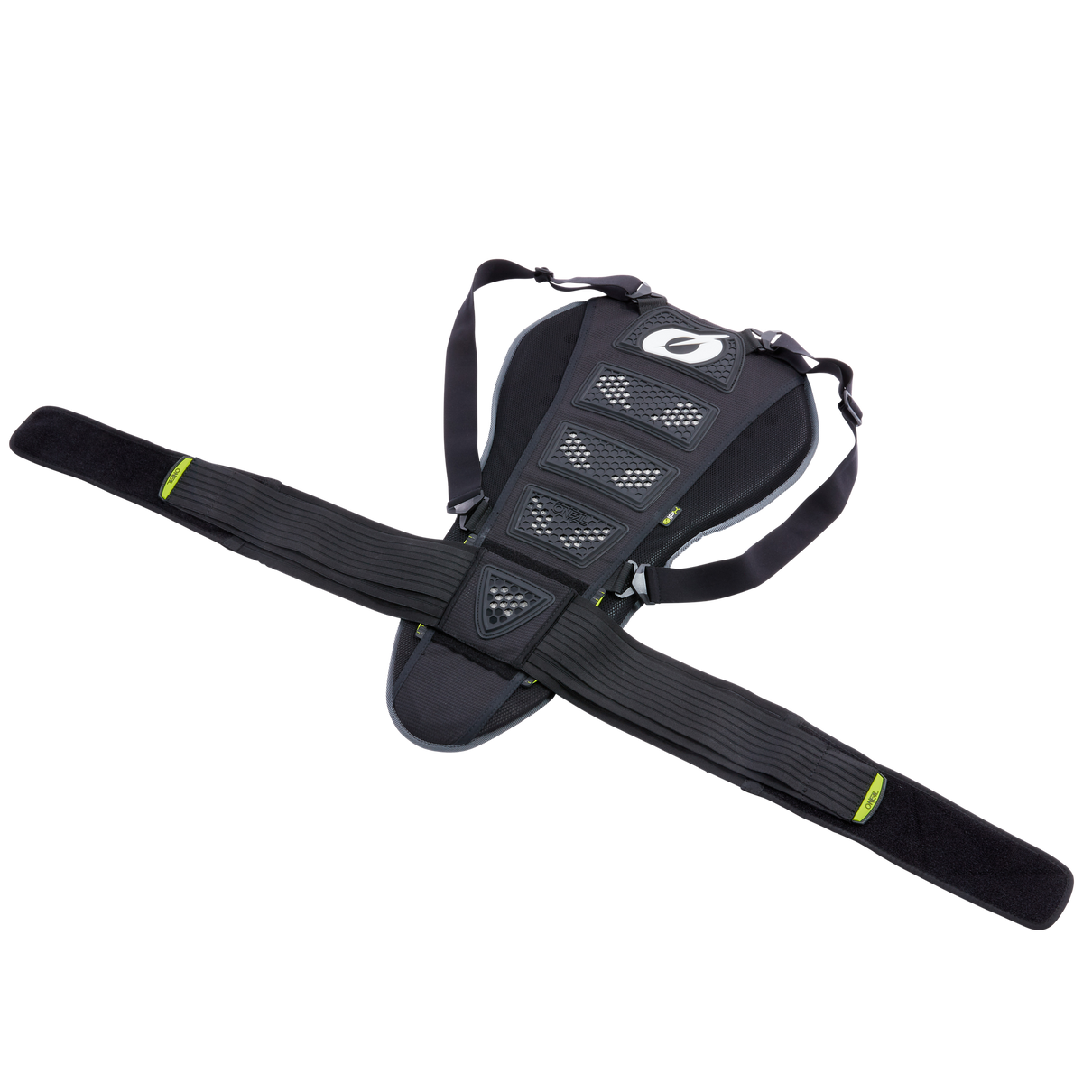 Der O'NEAL PROGRESSION Rückenprotektor schwarz ist ein schwarzer EN 1621-2 Level 2 Rückenprotektor von O'NEAL mit Mesh-Einsätzen, verstellbaren Trägern und einem breiten elastischen Bund mit Klettverschlüssen.