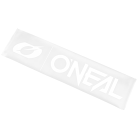 Der O'NEAL-Fensteraufkleber ist ein rechteckiger weißer Aufkleber mit einem stilisierten "O"-Logo auf der linken Seite und einem fetten "O'NEAL"-Text auf der rechten Seite, beides in Weiß auf transparentem Hintergrund. Marke: O'NEAL.