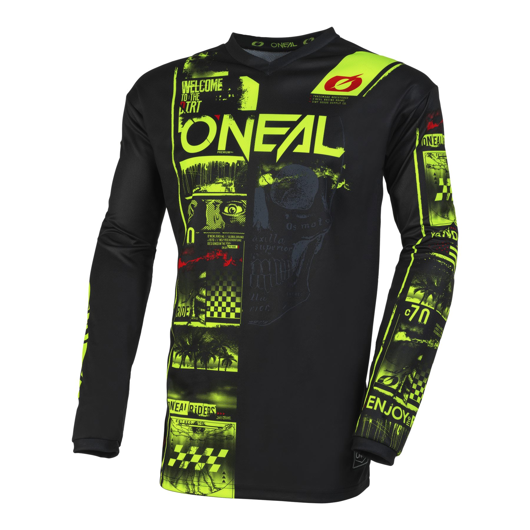 rennrad trikot neongelb O'NEAL ELEMENT Jersey ATTACK