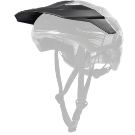Le casque VISOR MATRIX SPLIT de O'NEAL est un casque noir avec visière, jugulaire ajustable, surface brillante et ouvertures d'aération.