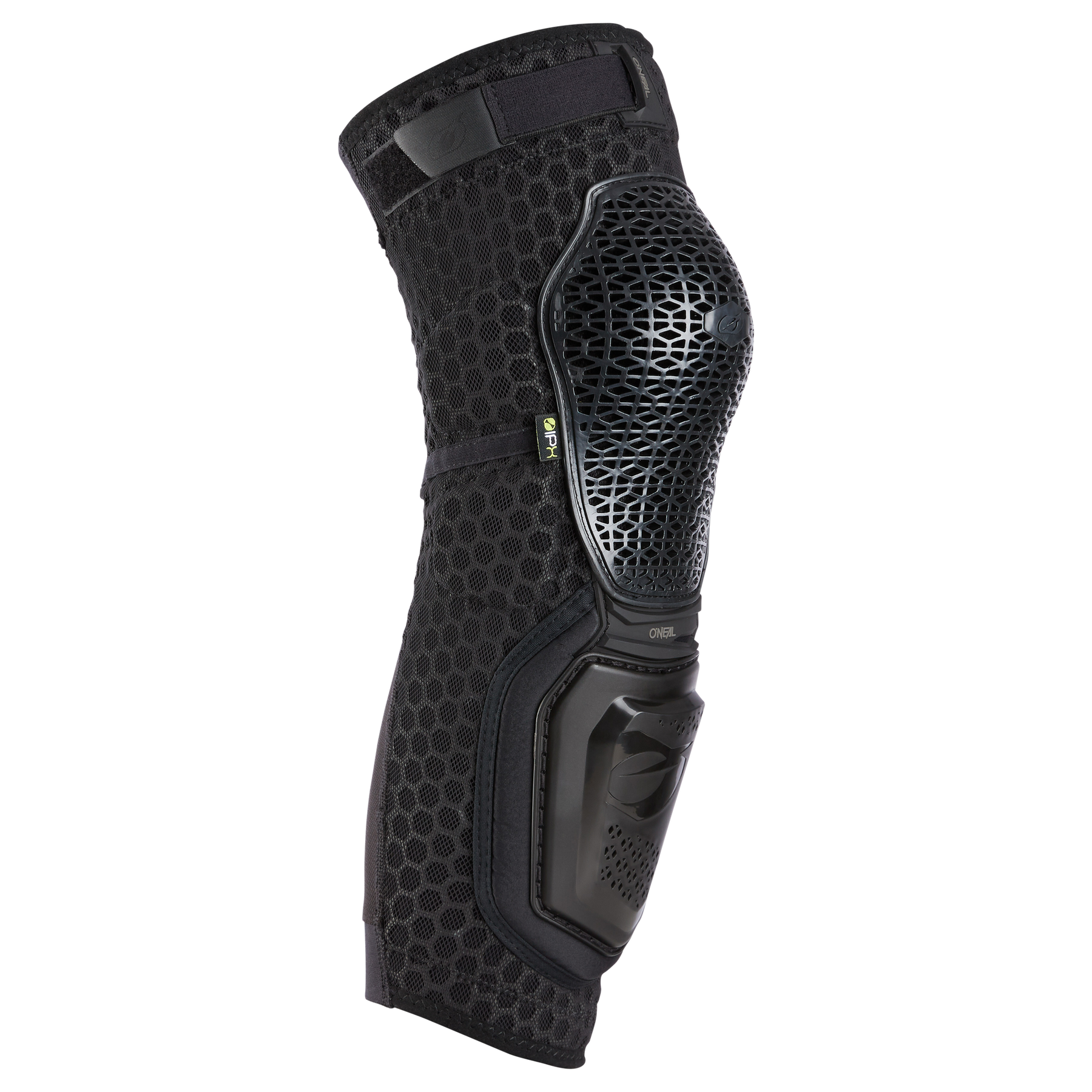 Der O'NEAL SINNER RAID Knieschützer von O'NEAL ist eine schwarze Hightech-Knieorthese mit wabenförmiger Schutzschale. Er bietet Halt und Schutz mit verstellbaren Riemen und einer gepolsterten Innenseite für mehr Komfort. Ideal für Sportarten oder Aktivitäten, bei denen Kniestabilisierung und -schutz erforderlich sind.