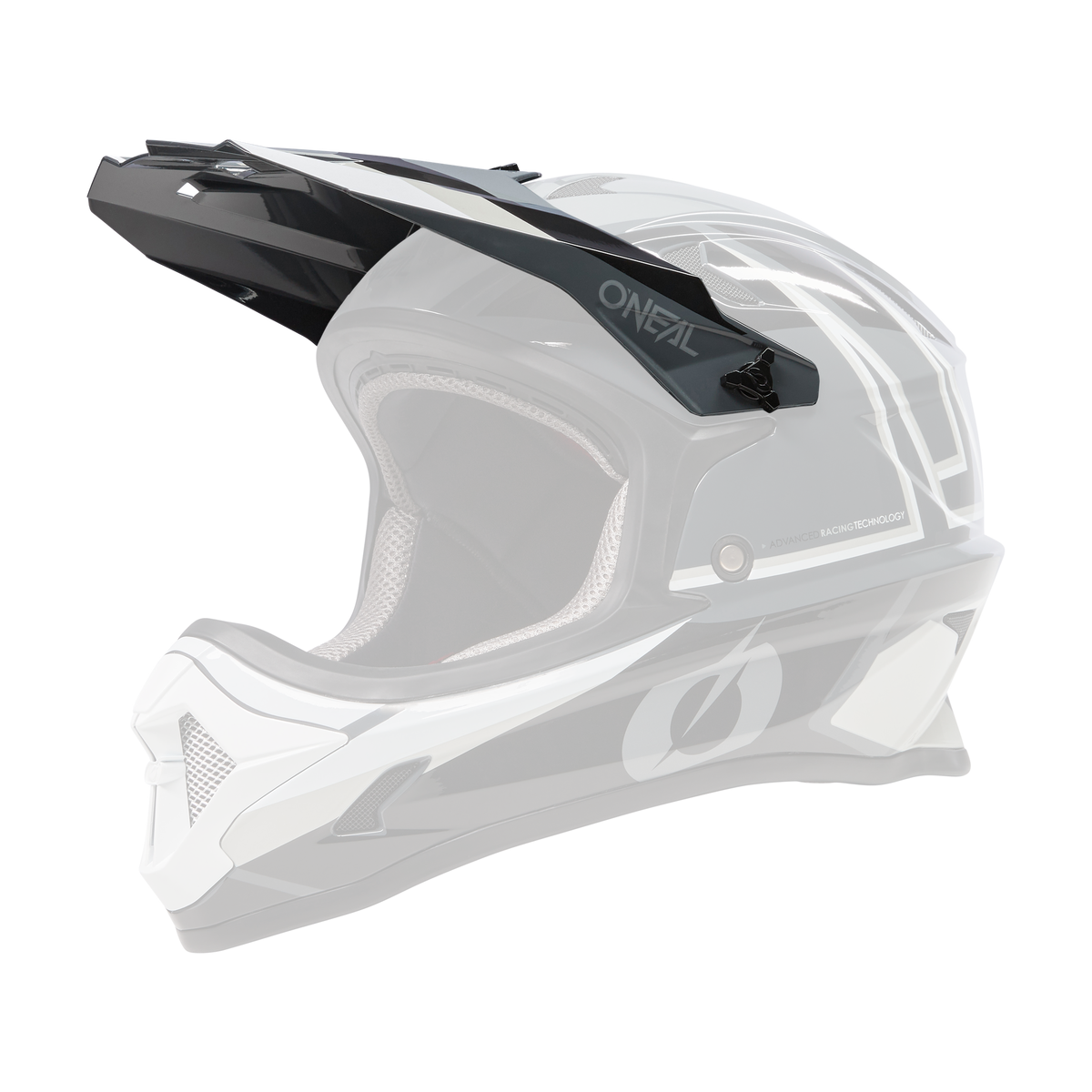 Der O'NEAL Visor SONUS Helmet SPLIT von O'Neal ist ein schwarz-weißer Integralhelm für Motocross mit aerodynamischem Design, integriertem Visier, Belüftungsöffnungen und grafischen Akzenten. Mit seinem schlanken, kantigen Profil und der detaillierten Texturierung richtet sich dieser Helm in erster Linie an Offroad-Enthusiasten.