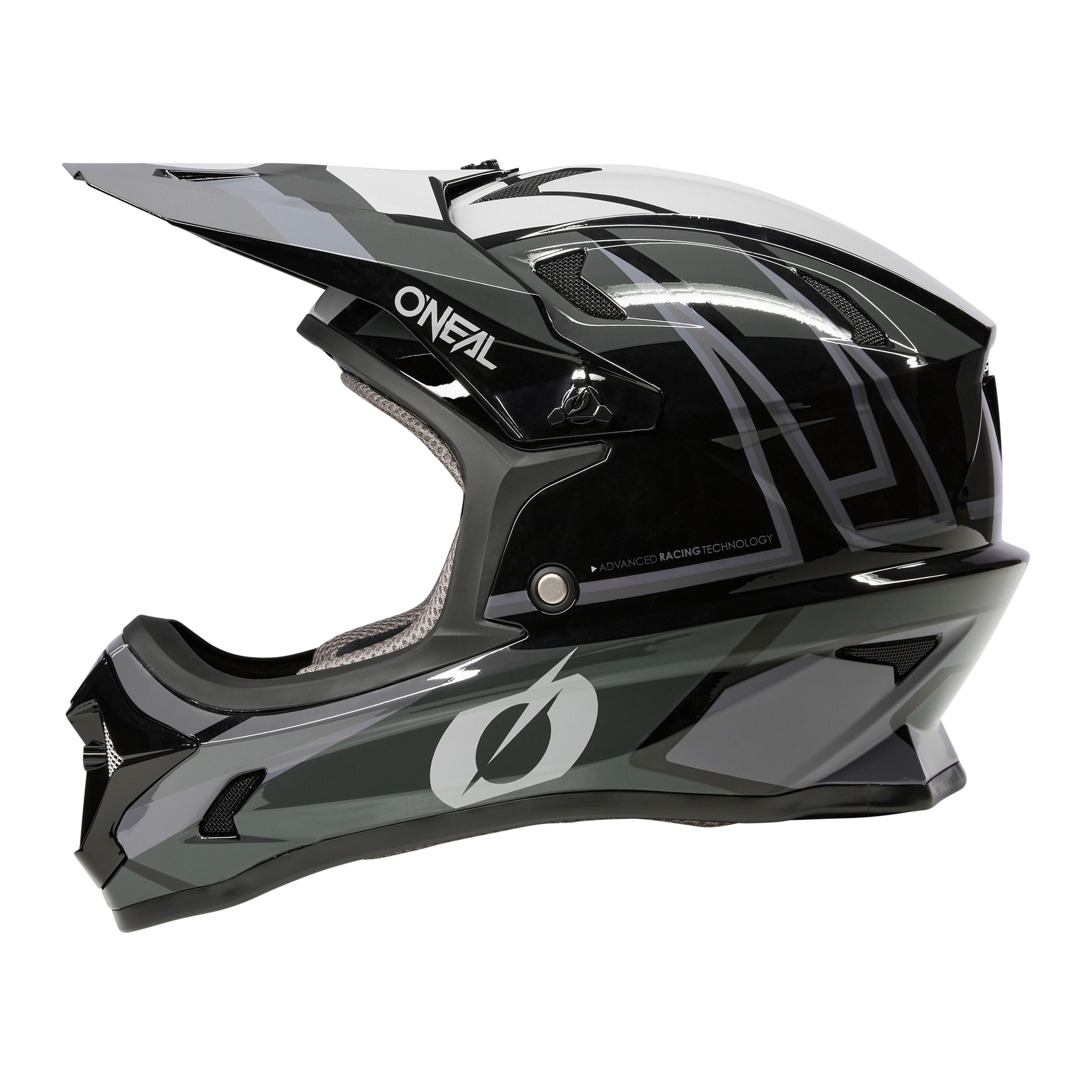 Der O'NEAL SONUS Helm SPLIT ist ein schwarz-grauer Fullface-MTB-Helm mit Visier, kantigem Design und seitlichem O'NEAL-Logo - der ideale Schutz für Ihr nächstes Bike-Abenteuer.