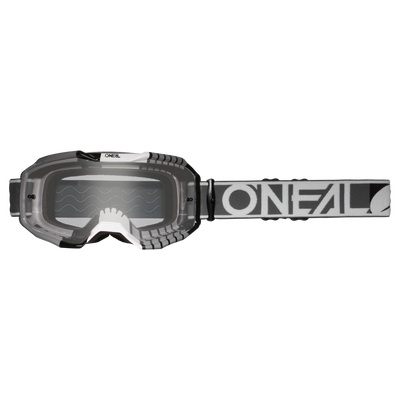 Die O'NEAL B-10 Brille DUPLEX Motocross-Brille verfügt über einen robusten schwarzen und transparenten Rahmen, einen breiten, verstellbaren Riemen mit auffälligem O'NEAL-Logo und eine transparente Scheibe für stilvollen Schutz auf Ihrer Fahrt.