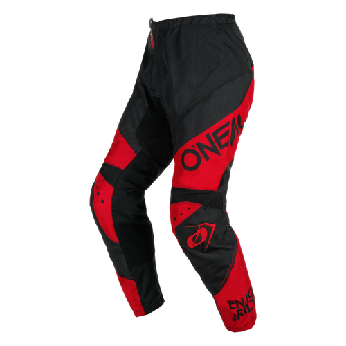 Die O'NEAL ELEMENT Hose RACEWEAR in Schwarz und Rot zeigt 