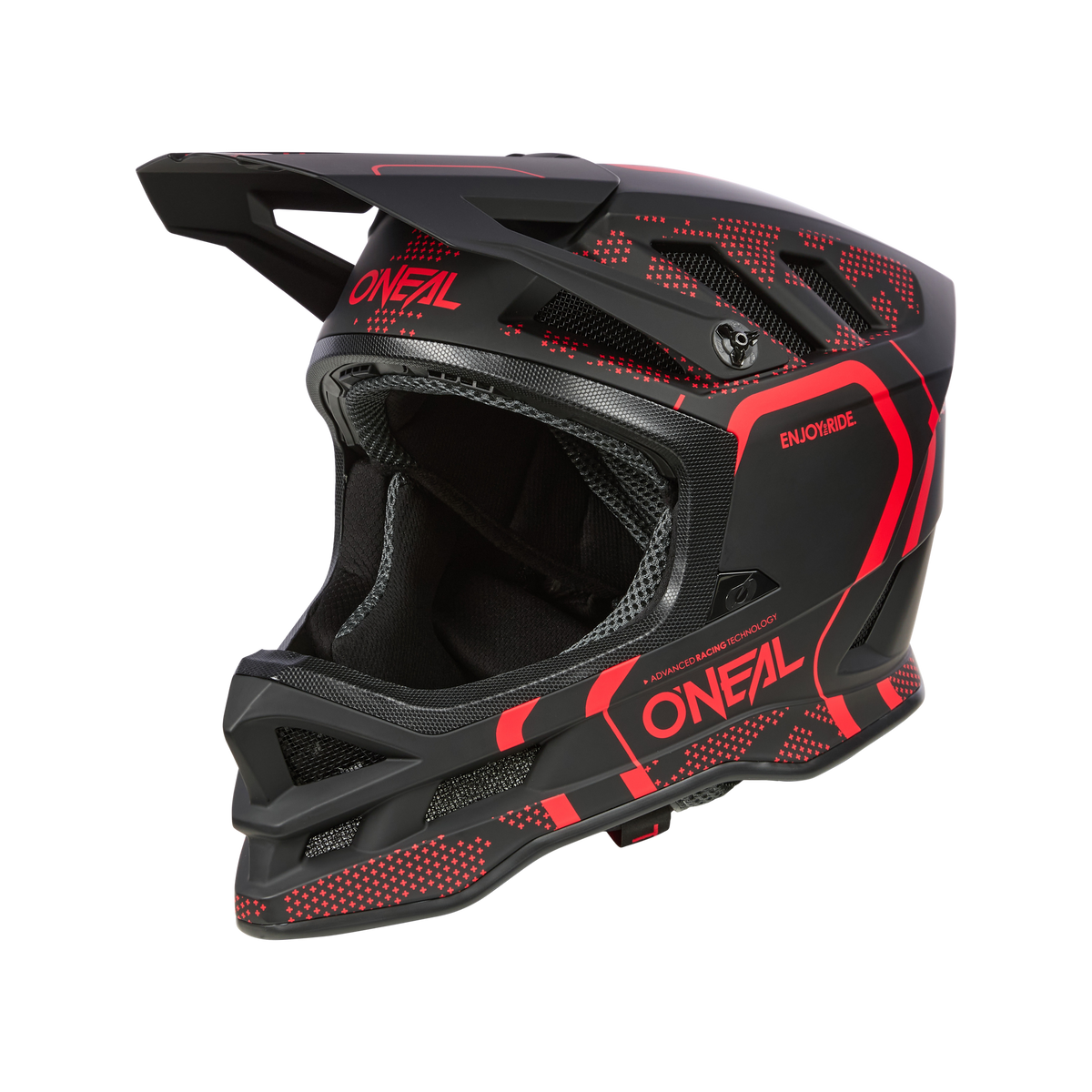 Der O'NEAL BLADE Polyacrylite Helm STRIKE ist ein schwarz-roter Integralhelm mit Visier. Er zeichnet sich durch ein raffiniertes Design mit deutlich sichtbarem „O'NEAL“-Schriftzug aus. Dieser Helm ist mit Belüftungsöffnungen und Polsterung für Funktion und Komfort ausgestattet und garantiert sowohl Schutz als auch Komfort.
