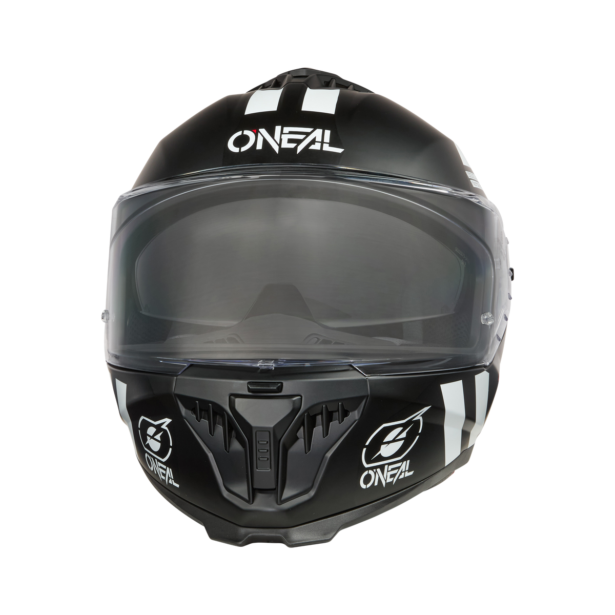 Der schwarz-weiße O'NEAL CHALLENGER Helm WARHAWK besteht aus strapazierfähigem ABS-Material, verfügt über ein klares Visier und ein markantes geometrisches Design. Markante Logos zieren die Vorder- und Seitenpartie vor einem einfarbig schwarzen Hintergrund und sorgen für einen eleganten Look.