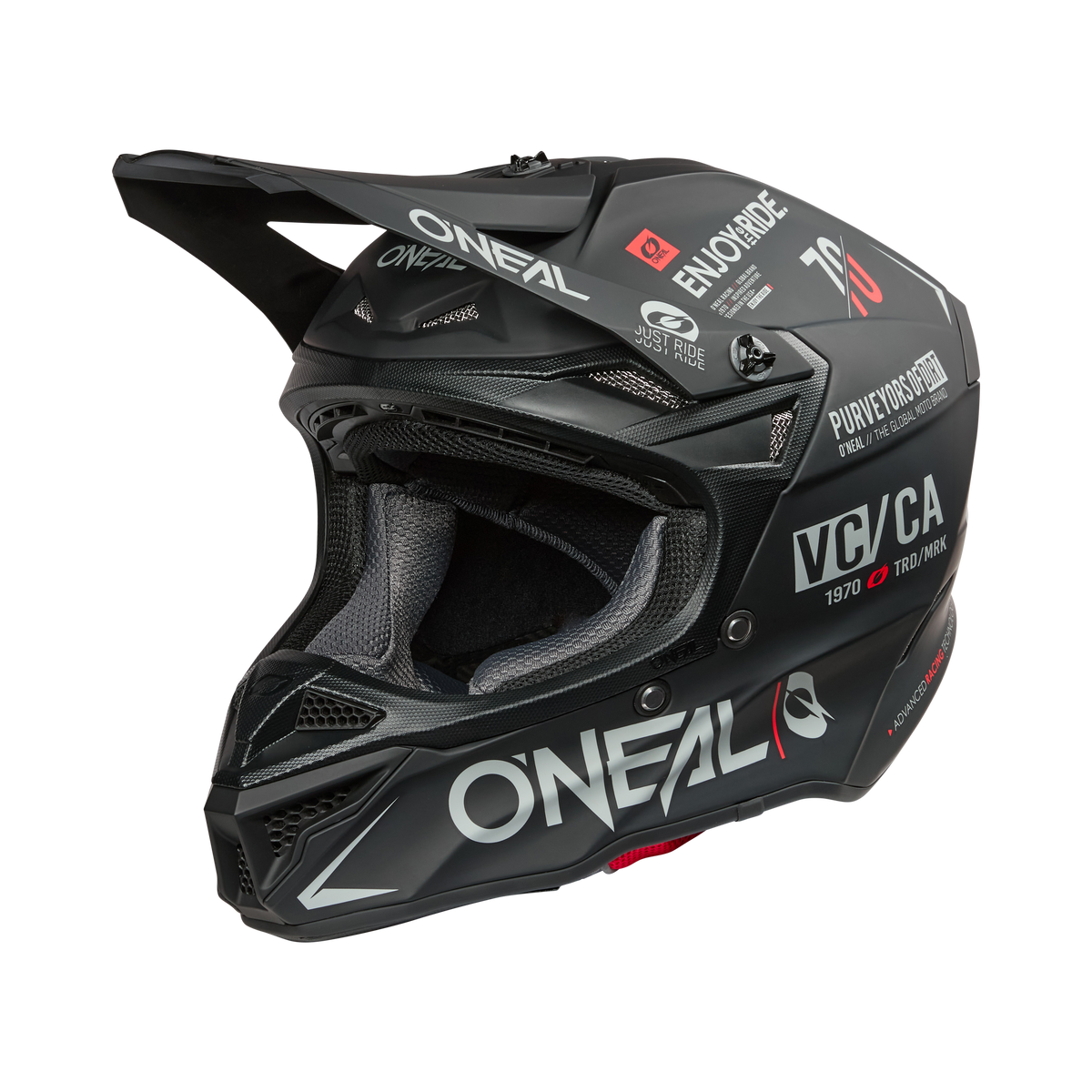 Der O'NEAL 5SRS Polyacrylite Helmet BRAND ist ein schwarz/grauer Helm von O'NEAL.