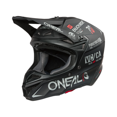 Der O'NEAL 5SRS Polyacrylite Helmet BRAND ist ein schwarz/grauer Helm von O'NEAL.