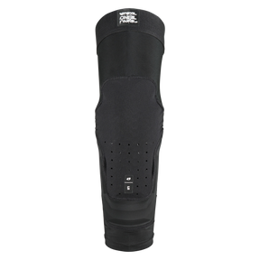 Der O'NEAL DIRT 2.0 Knieschützer Kinder ist ein schwarzer Knie- und Schienbeinschützer aus flexiblem, schützendem Material mit Belüftungslöchern und Crash Cells Technologie. Das O'NEAL-Logo erscheint oben, mit Größenmarkierungen in der Nähe der Mitte.