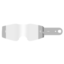 O'NEAL B-20 & B-30 Goggle – Laminiertes Tear-Off-Pack, kompatibel mit klaren Motorradhelmvisieren, verfügt über minimales Branding und Befestigungslaschen auf beiden Seiten.