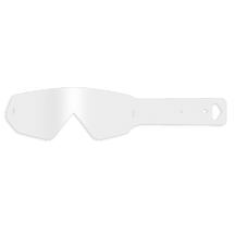 The O'NEAL B-FLEX Goggles - Tear Off Pack by O'NEAL features a single, transparent, laminated lens with a flat sidebar, set against a plain white background in a minimalist, sleek design.