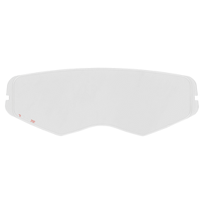 Das O'NEAL Pinlock 70 MaxVision Visor D-SRS Helmglas, ein klares, gebogenes Ersatzglas von O'NEAL, ist vor einem weißen Hintergrund abgebildet.