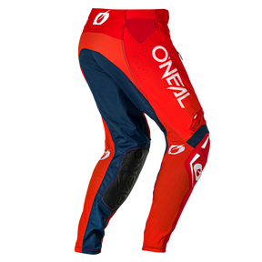 Die O'NEAL PRODIGY Hose FIVE FIVE FADE Motocross-Hose ist in den Farben Rot und Blau mit weißem O'NEAL-Branding erhältlich. Sie verfügt über Schutzeinsätze und ein schlankes Design, perfekt für Offroad-Rennen oder -Fahrten.
