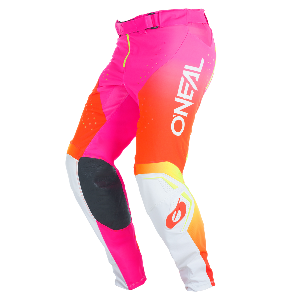 Die O'NEAL PRODIGY Pants FIVE SIX von O'NEAL Europe in Weiß/Neon ist mit dem Markenlogo, verstärkten Knien und auffälligen Akzenten versehen - ideal für die Kollektion eines jeden Motocross-Fahrers.