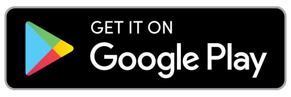 Ein rechteckiges Abzeichen mit schwarzem Hintergrund, auf dem das Google Play-Logo angezeigt wird. Dabei handelt es sich um eine mehrfarbige Wiedergabetaste in Grün, Blau, Gelb und Rot. Rechts steht in weißem Text „HOL ES DIR BEI Google Play“.
