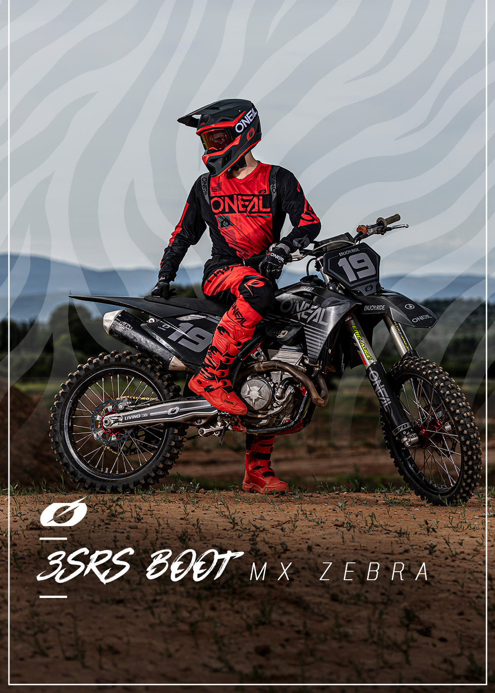 O'NEAL 3SRS Boot MX ZEBRA