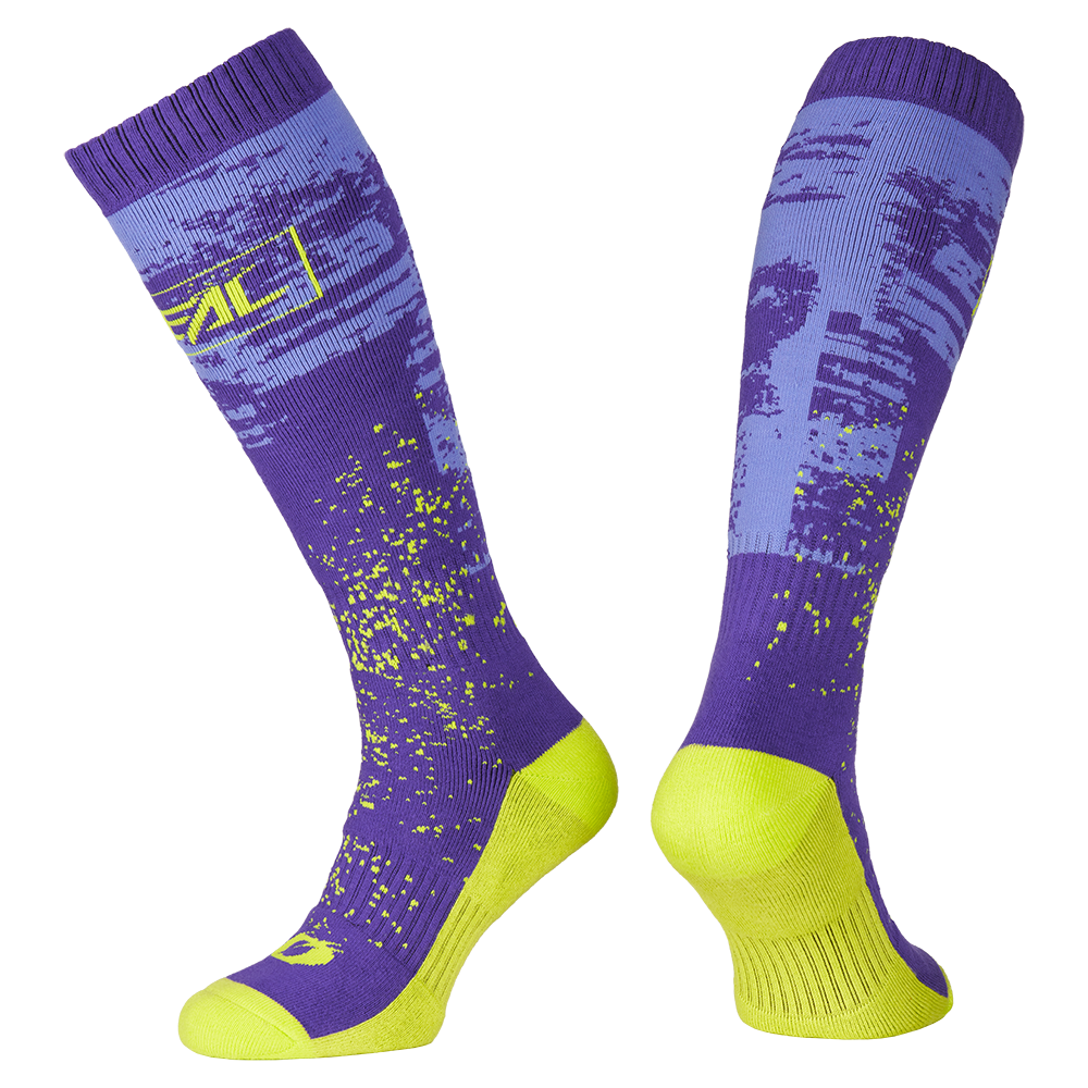 Calzini O'NEAL Pro MX Bambini PAINT viola/giallo neon
