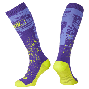 O'NEAL Pro MX Socks Youth PAINT Purple/Neon Yellow